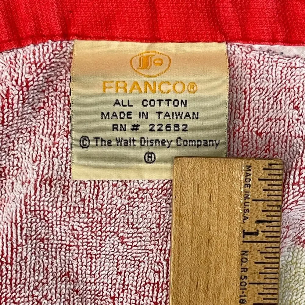 Vintage Disney Mickey Mouse Beach Towel Pool Bath Sheet 100% Cotton